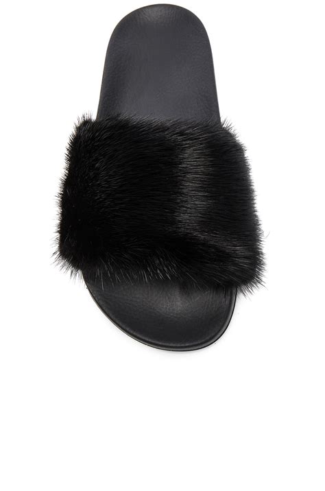 givenchy women's mink fur slide sandals|Givenchy marshmallow sandals.